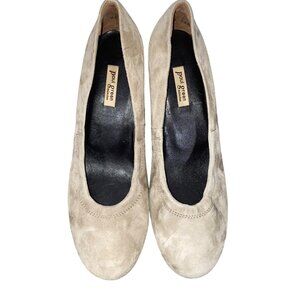 Paul Green Womens Suede leather Wedge Pumps Taupe US Size 8 business casual lux